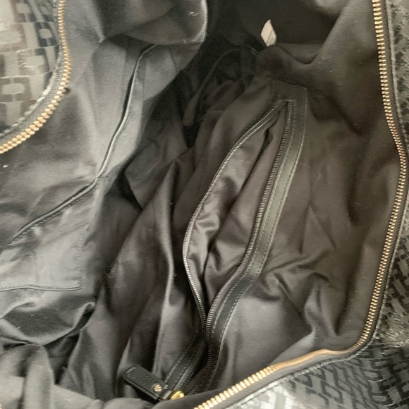 DVF Authentic Black/gold Weekender Simone Collection bag EXCLUDES SHOULDER STRAP - Picture 6 of 16